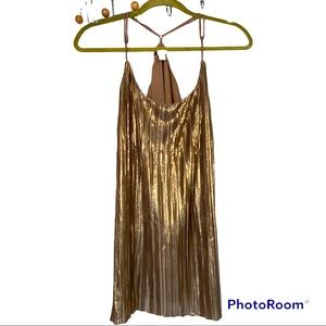 Good Lamè pleated trapeze top with lining| Sz XL